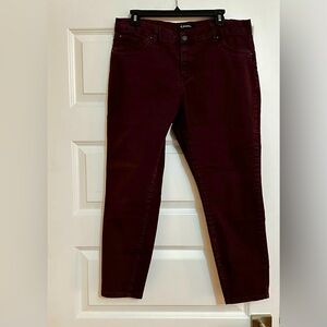 D jeans size 14 deep burgundy color